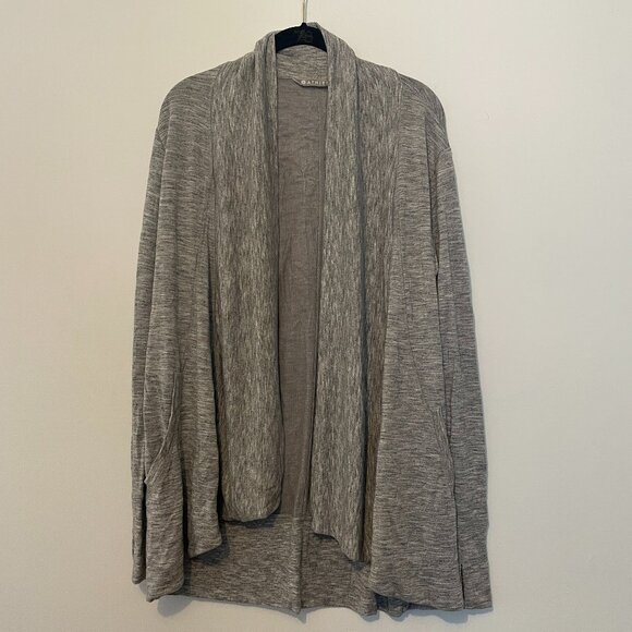Athleta Open Front Cardigan W/ Pockets Long Sleeve Waterfall Women Size Medium - Picture 1 of 9